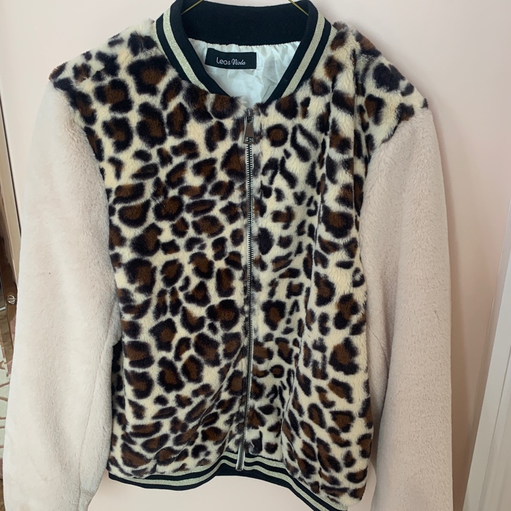 Leopard Fur Bomber
